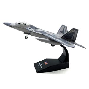 teckeen 1/100 scale us f22 raptor stealth fighter model plane alloy fighter military model diecast plane model for collection
