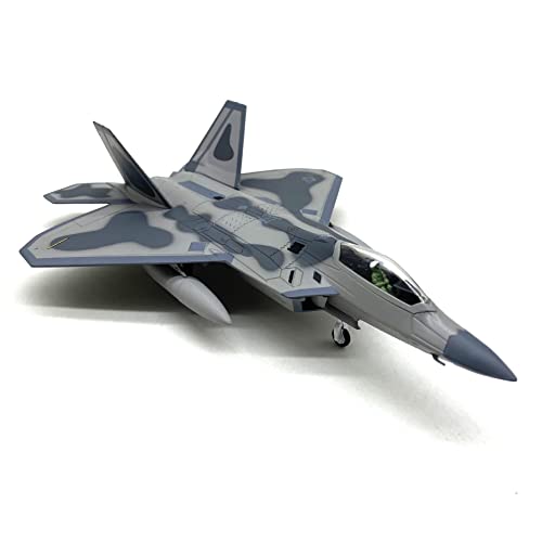 TECKEEN 1/100 Scale US F22 Raptor Stealth Fighter Model Plane Alloy Fighter Military Model Diecast Plane Model for Collection