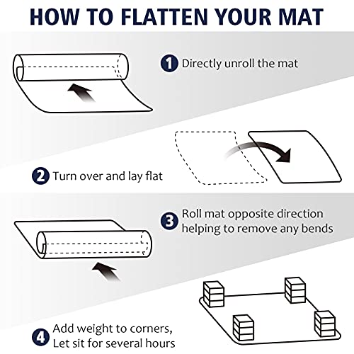 Office Chair Mat for Carpeted Floors, 48"X36" 2.0mm Thick, Rectangle Desk Chair Mats with Studs for Low and Medium Pile Carpets, Easy Glide, Flat Without Curling