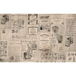 Decoupage Decor Tissue Paper - Newsprint - 1 Sheet, 19"x30"