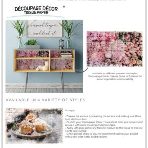 Decoupage Decor Tissue Paper - Newsprint - 1 Sheet, 19"x30"