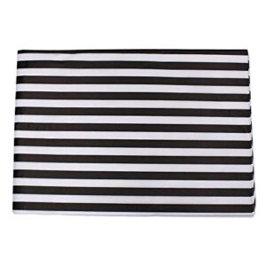 md trade stripes tissue paper stripes wrapping paper, black and white, 28 inch by 20 inch, 30 sheets