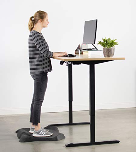 VIVO Electric Stand Up Desk Frame Workstation with Memory Touch Pad, Single Motor Ergonomic Standing Height Adjustable Base, Black, DESK-V102E