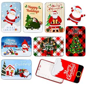 mgparty 8 pcs christmas gift card tin holder boxes unique colorful gift card boxes with lids gift card holders unique for christmas holiday gift box set, xmas party favors