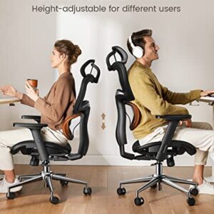 ErGear Office Chairs, Ergonomic Office Chair, Mesh Desk Chair with Adaptive Lumbar Support, High Back Computer Chair with Adjustable backrest Height and Headrest, Swivel Mesh Chair for Home Office