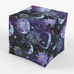 celestial sun moon stars wrapping paper – folded flat 30 x 20 inch (3 sheets)