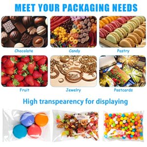 Labeol Self Sealing Cellophane Bags 600pcs 3 Sizes 3x4 4x6 2x10 Clear Plastic Bags for Packaging Pretzel Cookie Candy Favor Gift Small Treat Bags Goodie Bags Cello Bags¡­