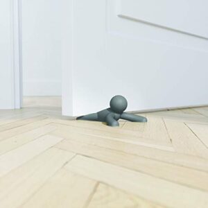 Umbra Buddy Door Stop, Heavy-Duty and Flexible, Soft-Touch Finish, Protects Your Floors, Single, (Charcoal, 1 Pack)