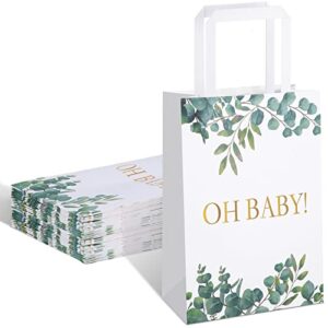 18 pieces large baby shower party gift bags watercolor jungle theme paper gift bags greenery candy bags for baby shower bridal wedding christmas supplies