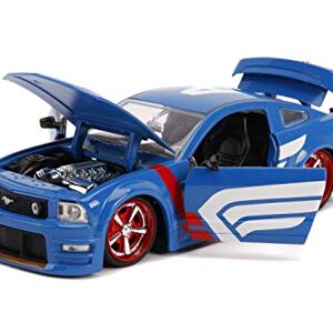 Jada 1:24 Diecast 2006 Ford Mustang GT with Captain America Figure