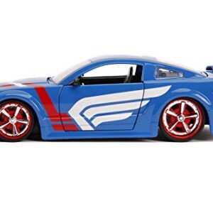 Jada 1:24 Diecast 2006 Ford Mustang GT with Captain America Figure