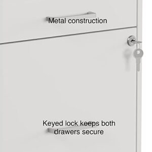 Staples 2806666 3-Drawer Vertical File Cabinet Locking Letter White 18-Inch D (52144)