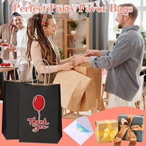 SHOPDAY 45Pcs Black Paper Bags with Handles, Assorted Sizes Gift Bags Bulk Kraft Paper Bags 5x3x8 & 8x4x10.5 & 10x5x13 15Pcs Each Recyclable Bags for Handwork, Shopping Bags for Small Business, Goody Bags Party Bags