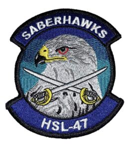 hsl-47 saberhawks squadron patch –sew on