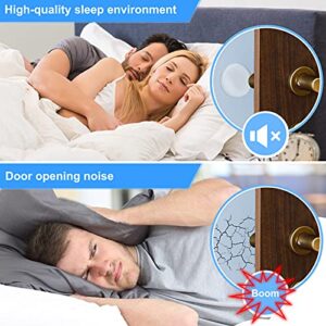 4 PCS 3.15" Door Stopper Wall Protector, Larger Door Handle Bumper, Reusable Wall Protectors with Self Adhesive Sticker for Home or Office Protecting Wall, Quiet, Shock Absorbent Gel(Clear)