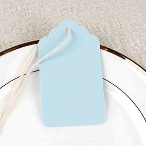 100PCS Blank Gift Tags, Paper Tags for Wedding, Blank Craft Marking Hang Tags with Free 100 Root String (Mix 5 Color)