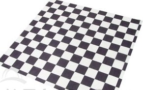 food grade tissue paper, black & white check