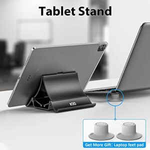 Vertical Laptop Tablet Stand, Gravity Lock Auto Shrink Desktop Notebook Holder for Desk Organizers and Storage Compatible with MacBook Air Pro Samsung, HP, Dell, Microsoft Surface and Gaming Laptops