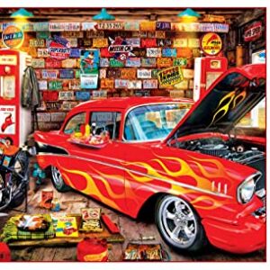 MasterPieces 750 Piece Jigsaw Puzzle for Adults, Family, Or Kids - Retro Garage - 18"x24"