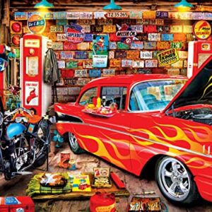 MasterPieces 750 Piece Jigsaw Puzzle for Adults, Family, Or Kids - Retro Garage - 18"x24"