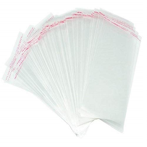 100ct 5x7 Clear Resealable Plastic Bags Self Adhesive Sealing OPP Cello/Cellophane Bags for Bakery Cookies Candy Treats Decorative Wrappers, Fits 5'' x 7'' Prints Photos Cards Envelopes