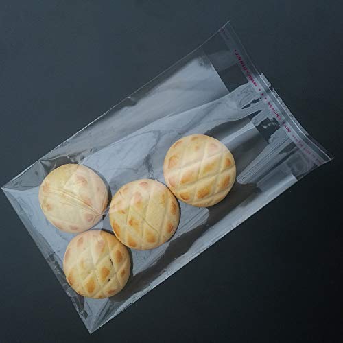 100ct 5x7 Clear Resealable Plastic Bags Self Adhesive Sealing OPP Cello/Cellophane Bags for Bakery Cookies Candy Treats Decorative Wrappers, Fits 5'' x 7'' Prints Photos Cards Envelopes