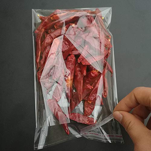 100ct 5x7 Clear Resealable Plastic Bags Self Adhesive Sealing OPP Cello/Cellophane Bags for Bakery Cookies Candy Treats Decorative Wrappers, Fits 5'' x 7'' Prints Photos Cards Envelopes