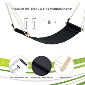 Auoinge Foot Hammock Under Desk FootRest | Adjustable Office Foot Rest Under Desk | Portable Desk Foot Hammock with Headphone Holder