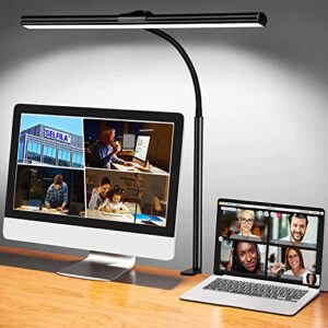 selfila led desk lamp with clamp – architect desk lamp swing arm task light 360 ° rotation gooseneck desktop lighting for office home workbench drafting reading