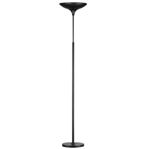 globe electric 12784 led floor lamp torchiere, energy star certified, dimmable, super bright, 43w, 3010 lumens, matte black, floor lamp for living room, floor lamp for bedroom, home improvement,