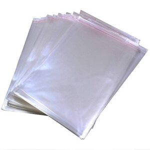 200 pcs 9″ x 12″ self seal clear cello cellophane bags resealable plastic apparel bags perfect for packaging clothing, t-shirt, brochure, prints, handicraft gift bags