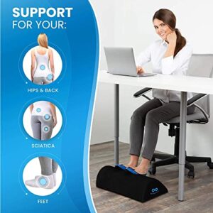 Everlasting Comfort Bundle - Office Chair Seat Cushion, Lumbar Support Pillow and Under Desk Foot Rest Under Desk