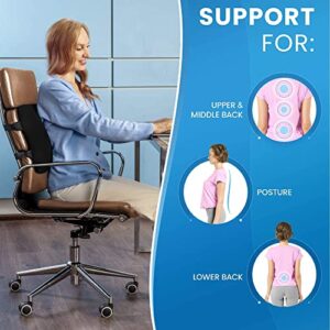 Everlasting Comfort Bundle - Office Chair Seat Cushion, Lumbar Support Pillow and Under Desk Foot Rest Under Desk