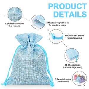 BeiLeiNiceHK 30pcs Small Burlap Bags With Drawstring, Gift Pouches,Drawstring Burlap Bags,Jewelry Bag,Small Gift Bags,Christmas Bags 6 Colors