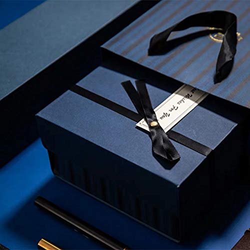 SHIPKEY Navy Blue 8x6x3 Groomsmen Proposal Box with Fill | Gift Boxes with Greeting Cards and Gift Bags