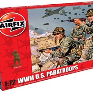 Airfix A00751 WWII US Troops Figures 1:72 Military Soldiers Plastic Model Kit, (Pack of 48)