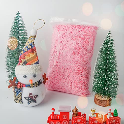 AIRGAME 1/2 LB Crinkle Cut Paper Shred Filler, Crinkled Shredded Paper for Gift Box, pink Crinkle Paper for Gift Wrapping