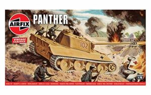 airfix quickbuild vintage classics panther tank 1:76 military ground vehicle plastic model kit a01302v