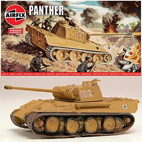 Airfix Quickbuild Vintage Classics Panther Tank 1:76 Military Ground Vehicle Plastic Model Kit A01302V