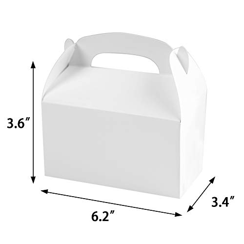 VGOODALL 35PCS White Color Treat Gift Paper Cardboard Favor box Candy Cake Box Gable Boxes for Birthday Party Wedding Gift Treat Box