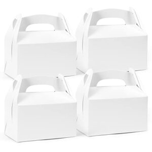 VGOODALL 35PCS White Color Treat Gift Paper Cardboard Favor box Candy Cake Box Gable Boxes for Birthday Party Wedding Gift Treat Box