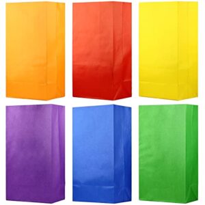 MOZRRO Mix Color 36 Pack Gift Bags with Thankyou Sealing Stickers, Great for Christmas, Gifts, Lunch, Party, Sweets, Goodies, Retail & Tchotchkes 10.2" x 5.5" x 3.5"