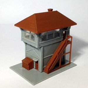 outland models train railway layout signal tower/box for station n scale 1:160