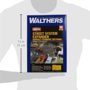 Walthers Cornerstone Series Kit HO Scale Model Asphalt Street System Straight Sections