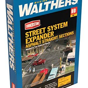 Walthers Cornerstone Series Kit HO Scale Model Asphalt Street System Straight Sections