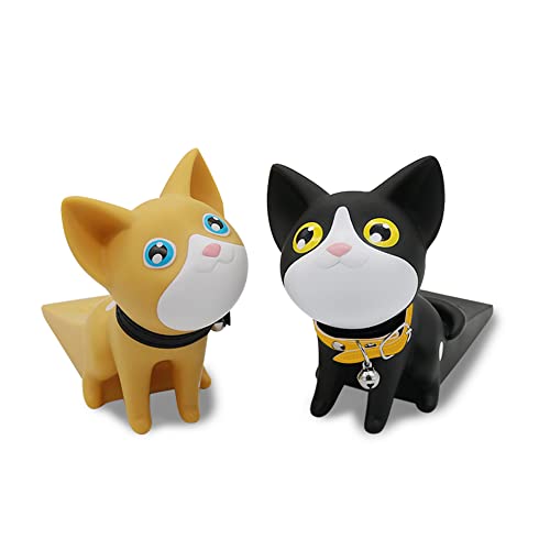 Door Stopper Decoration,Cute Cat Door Stop,Security Door Stopper Wedge 2 Piece