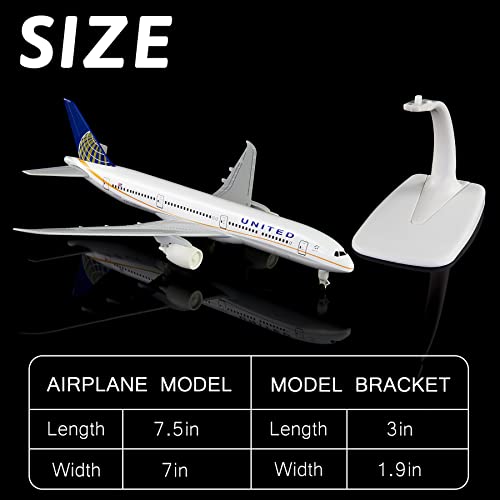 Busyflies 1:300 Scale United Airlines 787 Airplane Models Alloy Diecast Airplane Model