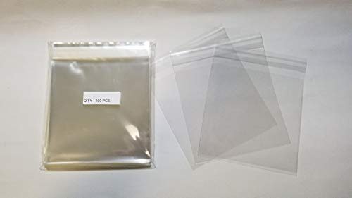 UNIQUEPACKING 100 Pcs 7x7 Clear Resealable Cello/Cellophane Bags Good for Bakery Candle Soap Cookie