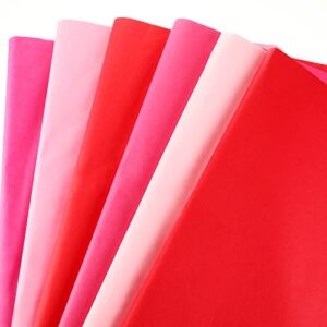 600 pcs red hot pink tissue paper mother’s day bridal shower tissue paper for gift bags decorative wrapping paper pastel for valentine’s day, arts crafts, diy, birthdays, weddings 20 inch