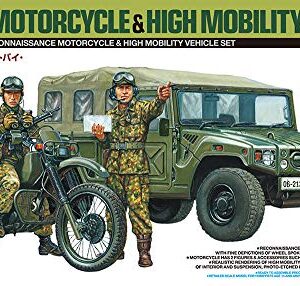 TAMIYA 25188 25188-1:35 JGSDF Reconnaissance Wheel with HMV Vehicle, Model Construction, Plastic Kit, Unpainted